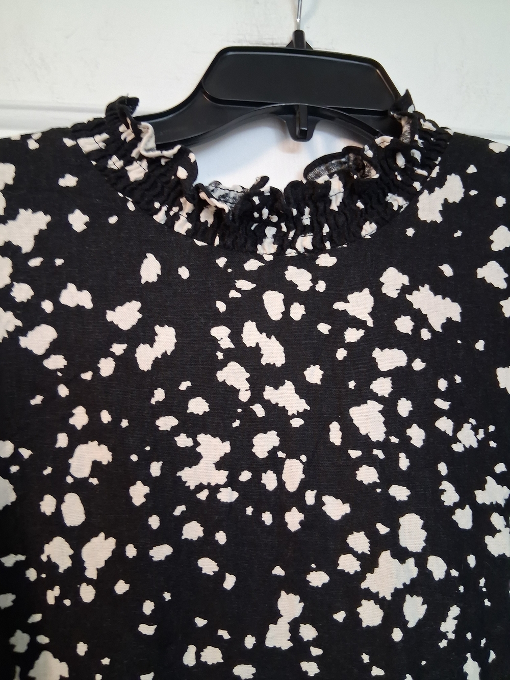 Who What Wear Black White Speckled Midi Dress Office Business Casual Sz Large - Picture 2 of 8
